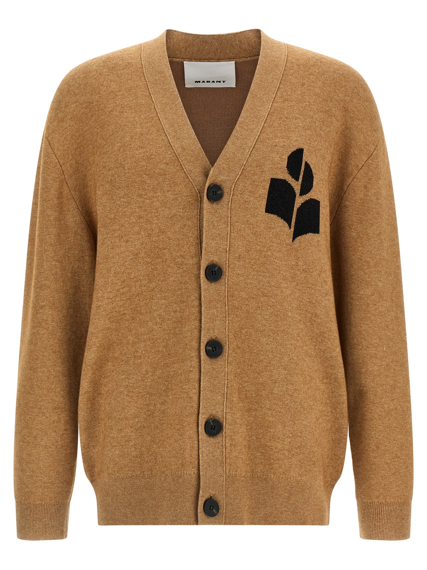 Cardigan by Isabel Marant for men in polyamide polyester viscose & cotton beige features an crisp silhouette, showcasing a sophisticated v-neck neckline and detail for a truly crisp finish.