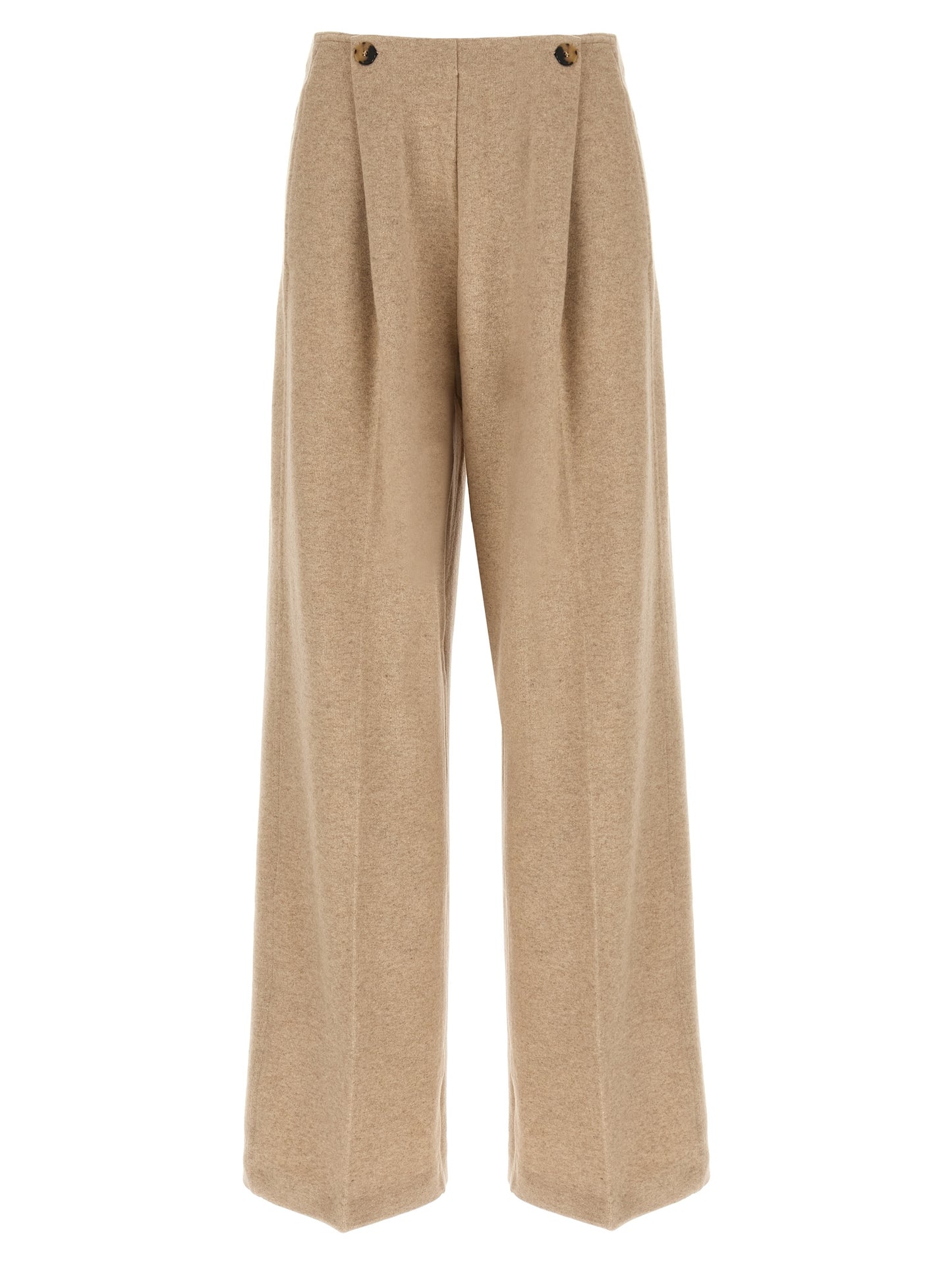 Casual Pants by Max Mara for women in cashmere flannel beige & horn features an sophisticated and with a precise long, creating a sophisticated and sophisticated silhouette.