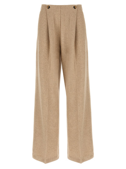 Casual Pants by Max Mara for women in cashmere flannel beige & horn features an sophisticated and with a precise long, creating a sophisticated and sophisticated silhouette.