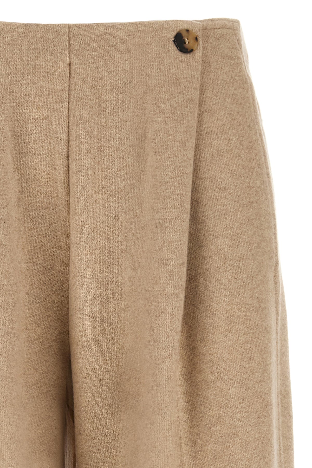Casual Pants by Max Mara for women in cashmere flannel beige & horn features an sartorial and long with a cut for a sartorial finish.