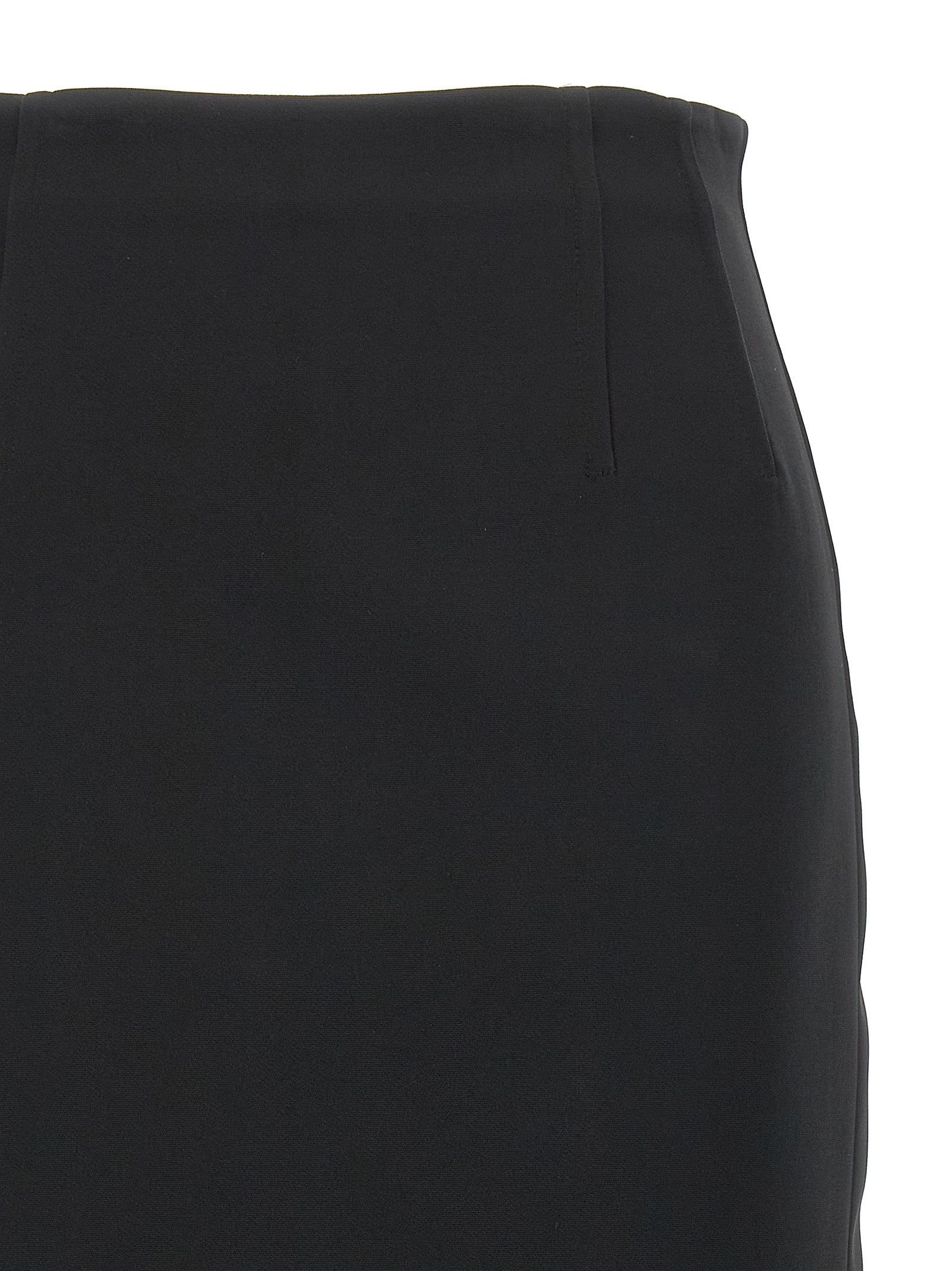 Skirt by Max Mara for women in viscose satin black features an relaxed-yet-refined silhouette that elegantly showcases the Women's Viscose Satin Midi Skirt design and sophisticated midi.