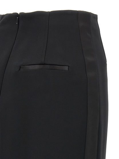 Skirt by Max Mara for women in viscose satin black features a contoured silhouette from the Women's Viscose Satin Midi Skirt collection, characterized by its contoured midi for a contoured finish.