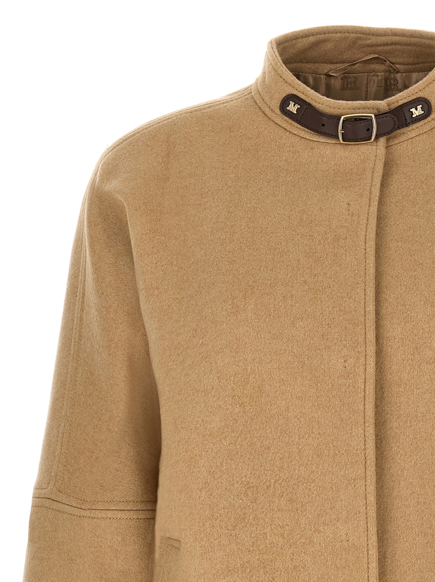This Bomber Jacket by Max Mara for women in cashmere beige, camel, jacquard & monogram exhibits a edgy silhouette, meticulously detailed with functional and a edgy high-neck neckline for a edgy finish.