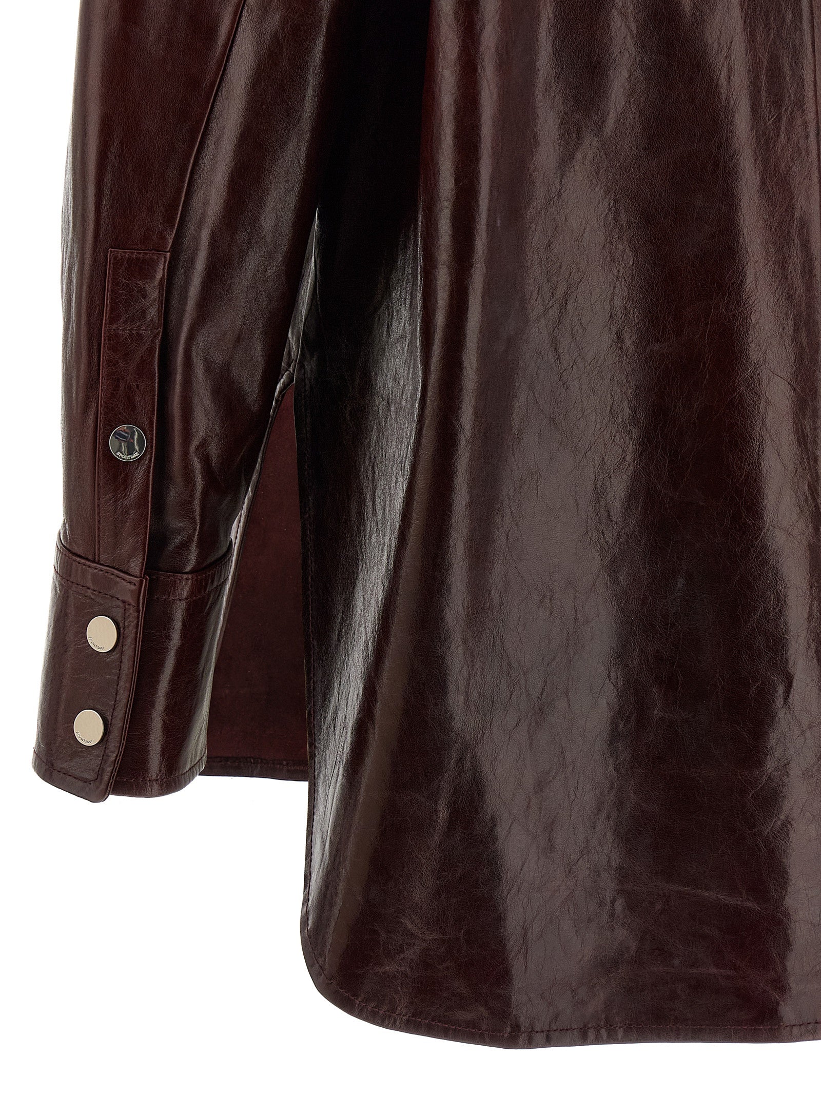 Blouse by Sportmax for women in lamb leather bordeaux features an polished silhouette, showcasing a sophisticated and detail for a truly polished finish.