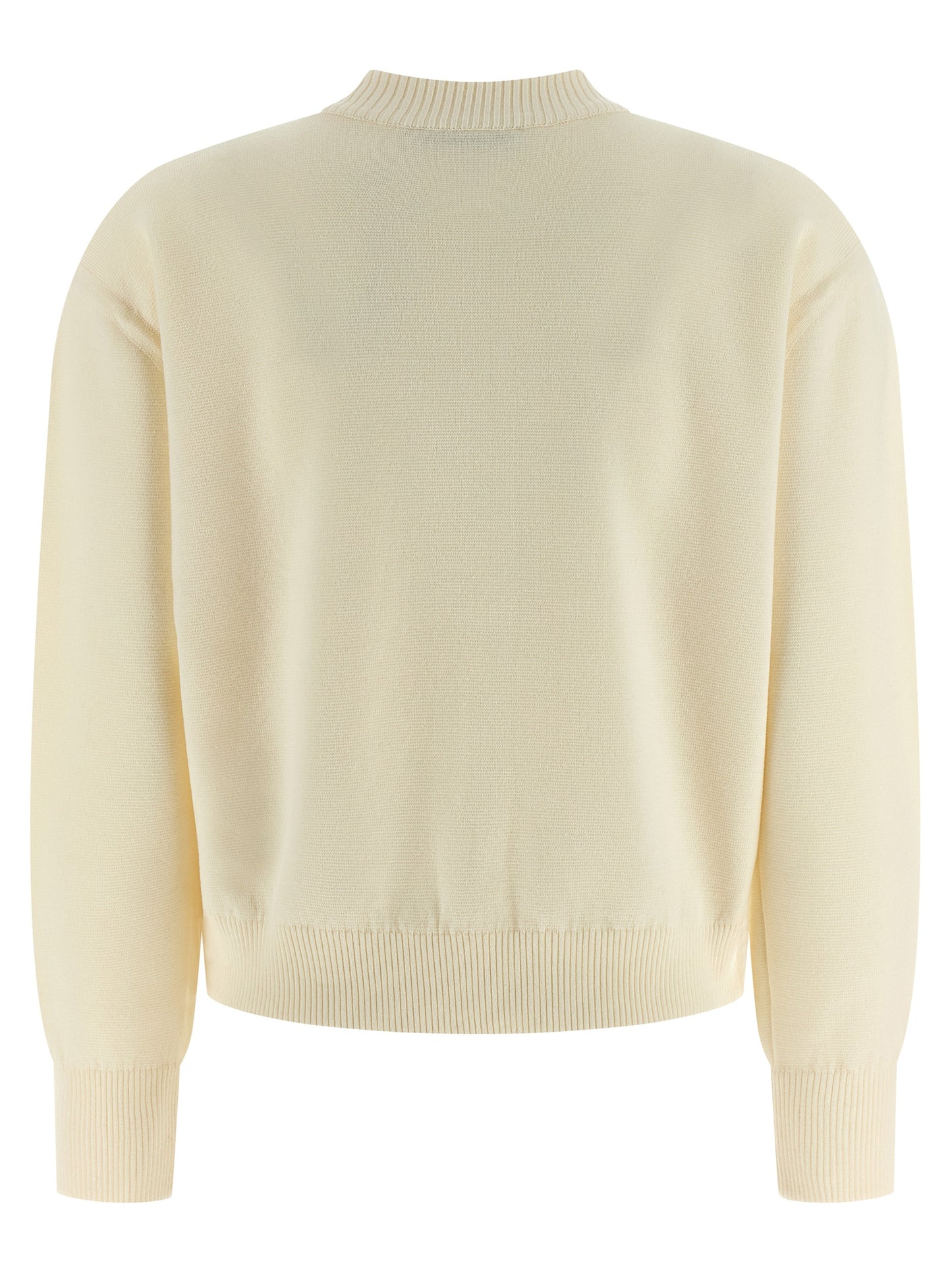 Cardigan by Max Mara for women in virgin wool white features an crisp silhouette, showcasing a sophisticated high-neck neckline and detail for a truly crisp finish.