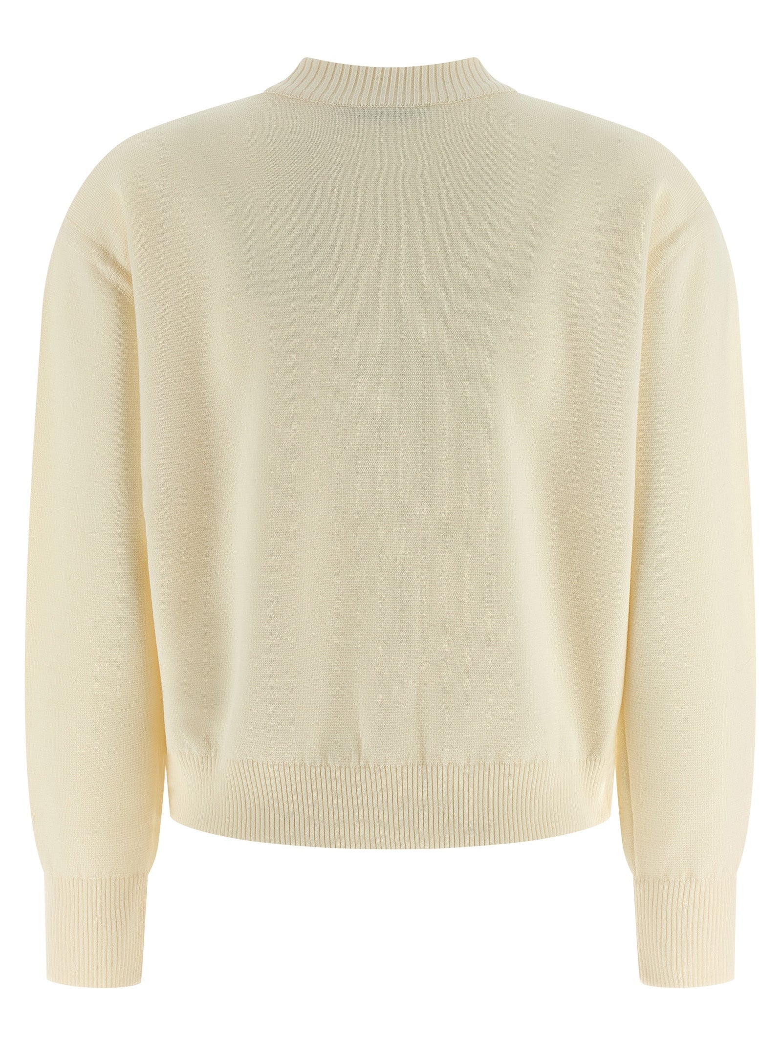 Cardigan by Max Mara for women in virgin wool white features an crisp silhouette, showcasing a sophisticated high-neck neckline and detail for a truly crisp finish.