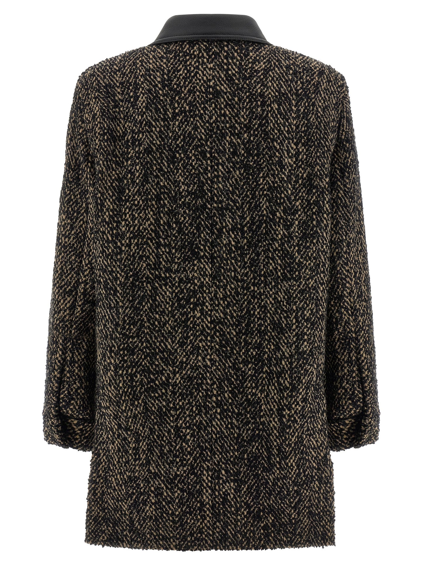Windbreaker Jacket by Max Mara for women in virgin wool tweed & polyamide multicolor showcases a urban chic silhouette, detailed with a urban chic shirt-collar neckline and functional windproof for a polished finish.