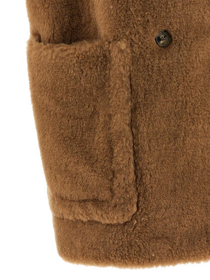 Max Mara Beige Wool Sleeveless Jacket