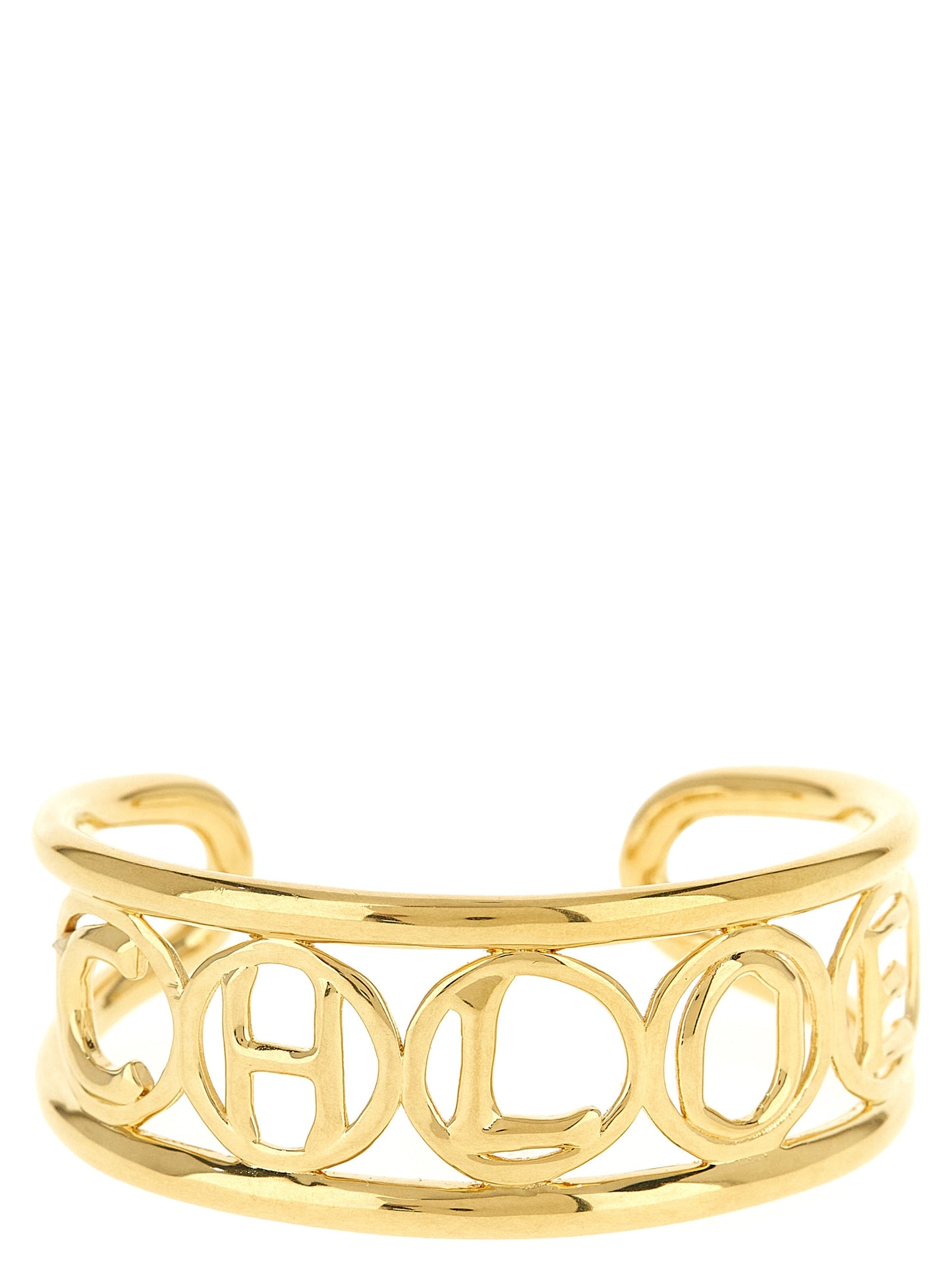 Bracelet by Chloé for women in denim cotton and gold showcases a refined silhouette, artfully capturing the essence of Women's Bangle Charm Gold Brass Bracelet with its refined bangle charm bracelet design.