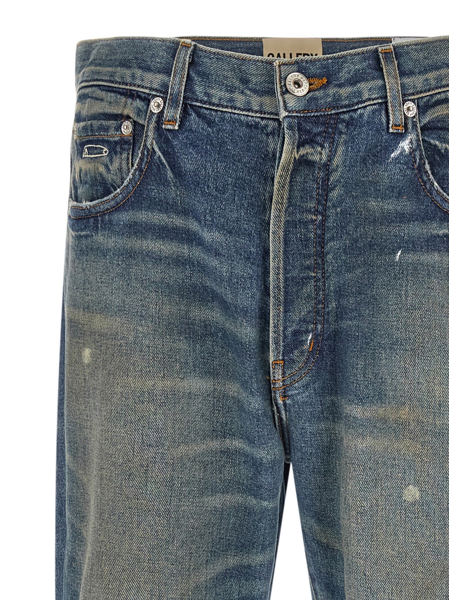 Jeans by GALLERY DEPT. for men in denim cotton blue & signature presents a refined pantology silhouette, artfully defined by a refined pantology flared & bootcut, long, and a sophisticated .