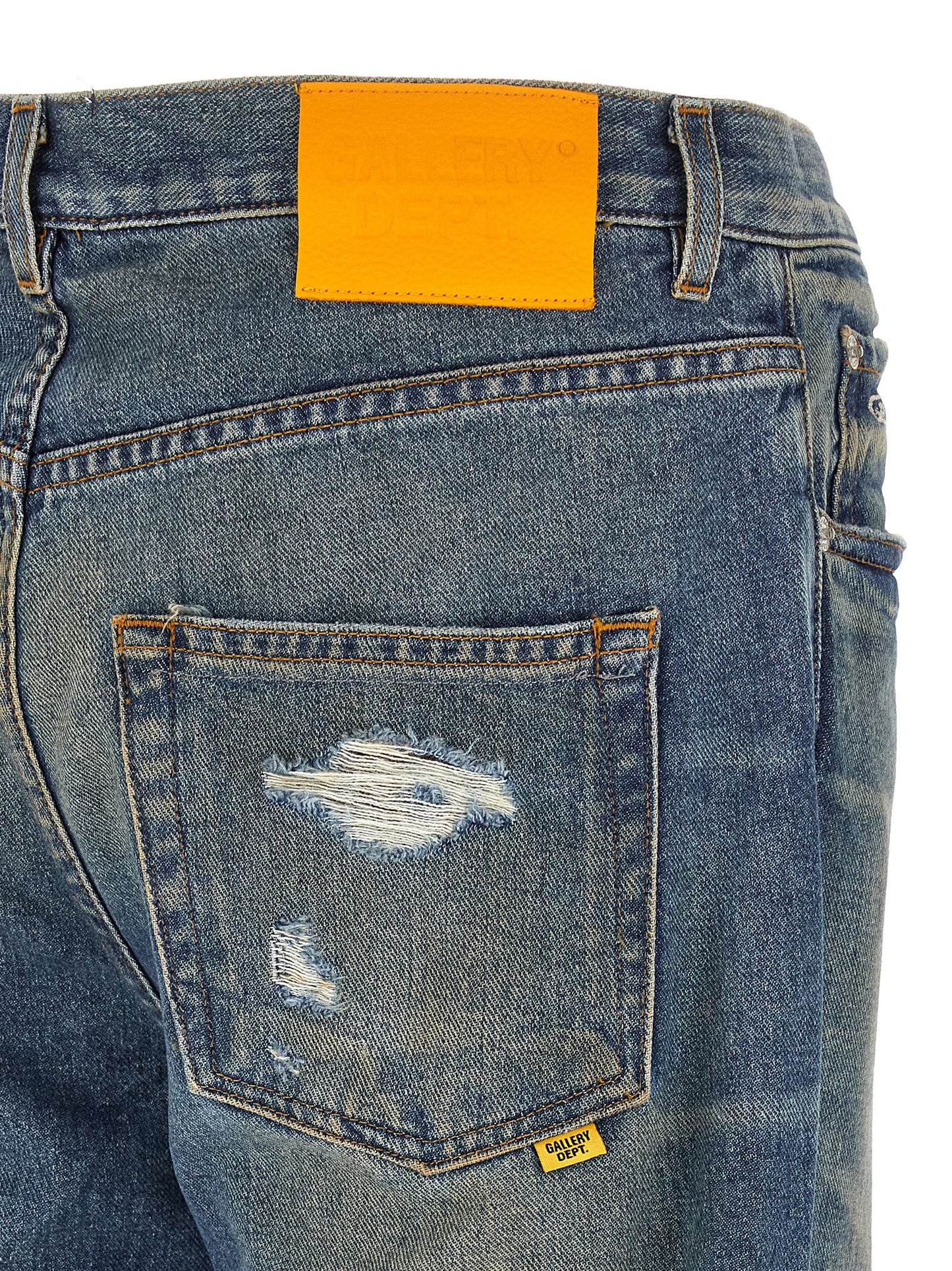 Jeans by GALLERY DEPT. for men in denim cotton blue & signature features a refined silhouette with a refined flared & bootcut, defined by a and a refined long for a refined finish.