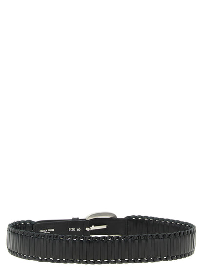 Golden Goose Cowhide Leather Belt - Black