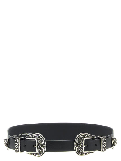 Belt by Golden Goose for women in cowhide leather black features an distinguished design, perfectly showcasing the sophisticated craftsmanship of this distinguished Cowhide Leather Belt.