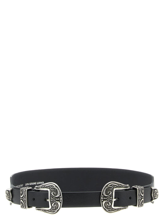 Belt by Golden Goose for women in cowhide leather black features an distinguished design, perfectly showcasing the sophisticated craftsmanship of this distinguished Cowhide Leather Belt.