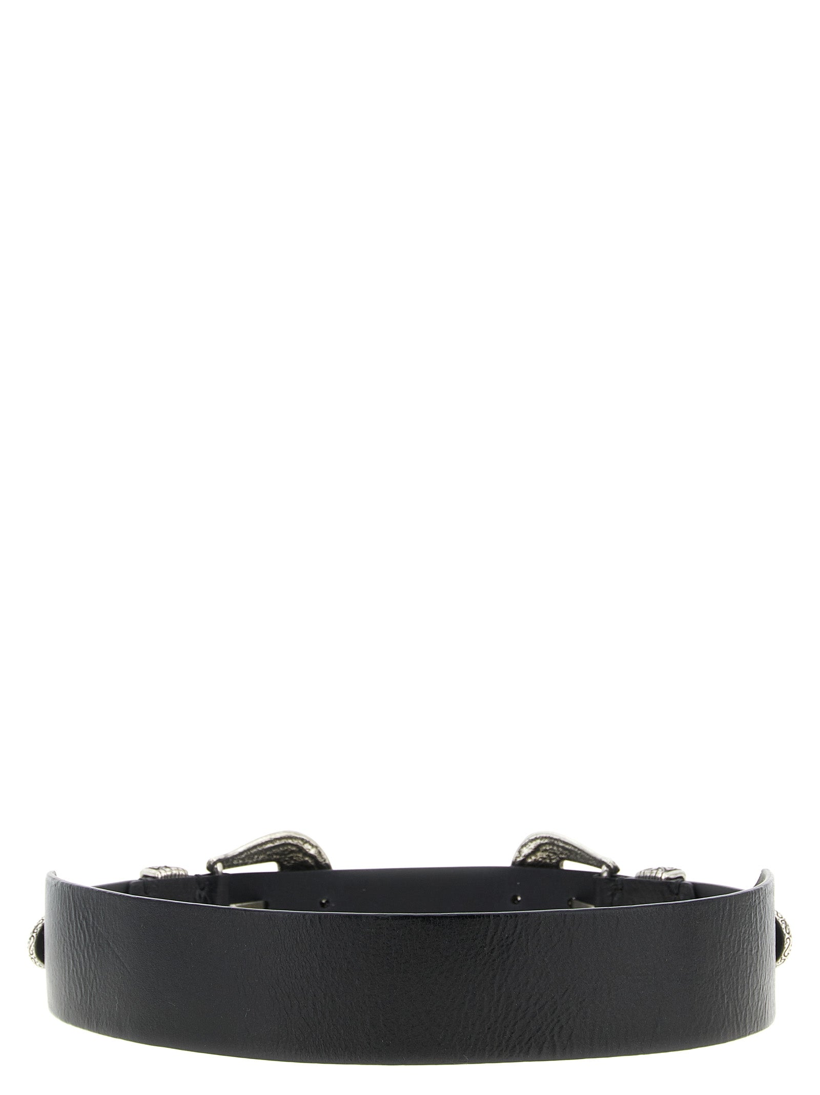 Belt by Golden Goose for women in cowhide leather black presents a artisanal silhouette from the Cowhide Leather Belt collection, showcasing an artisanal design and refined craftsmanship for a artisanal look.