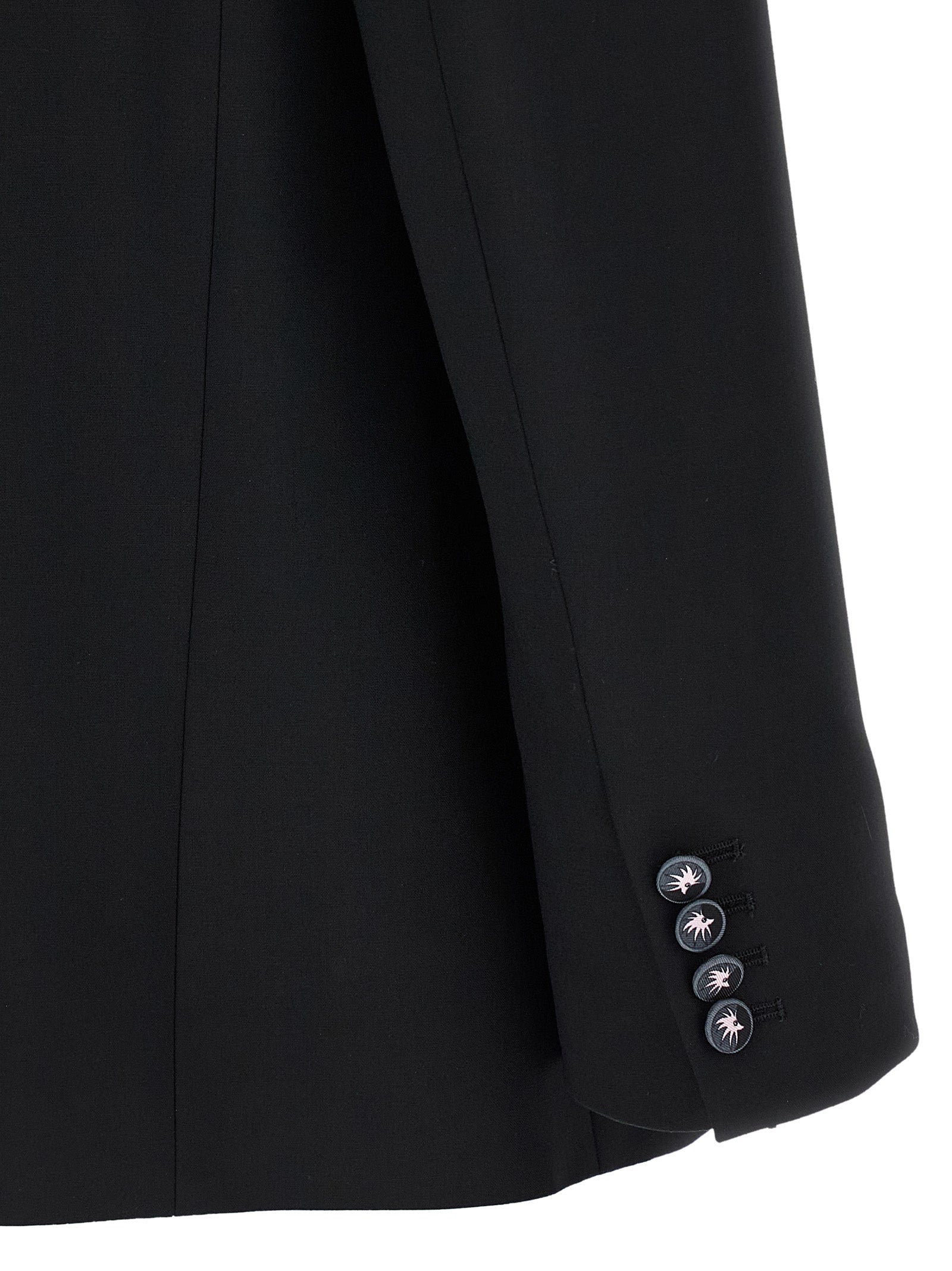 Blazer by Emilio Pucci for women in virgin wool black & print features an stylish silhouette, showcasing a sophisticated and stylish for a truly stylish finish.