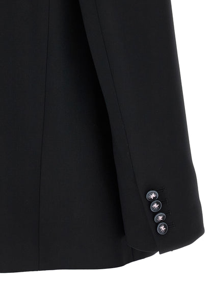 Blazer by Emilio Pucci for women in virgin wool black & print features an stylish silhouette, showcasing a sophisticated and stylish for a truly stylish finish.