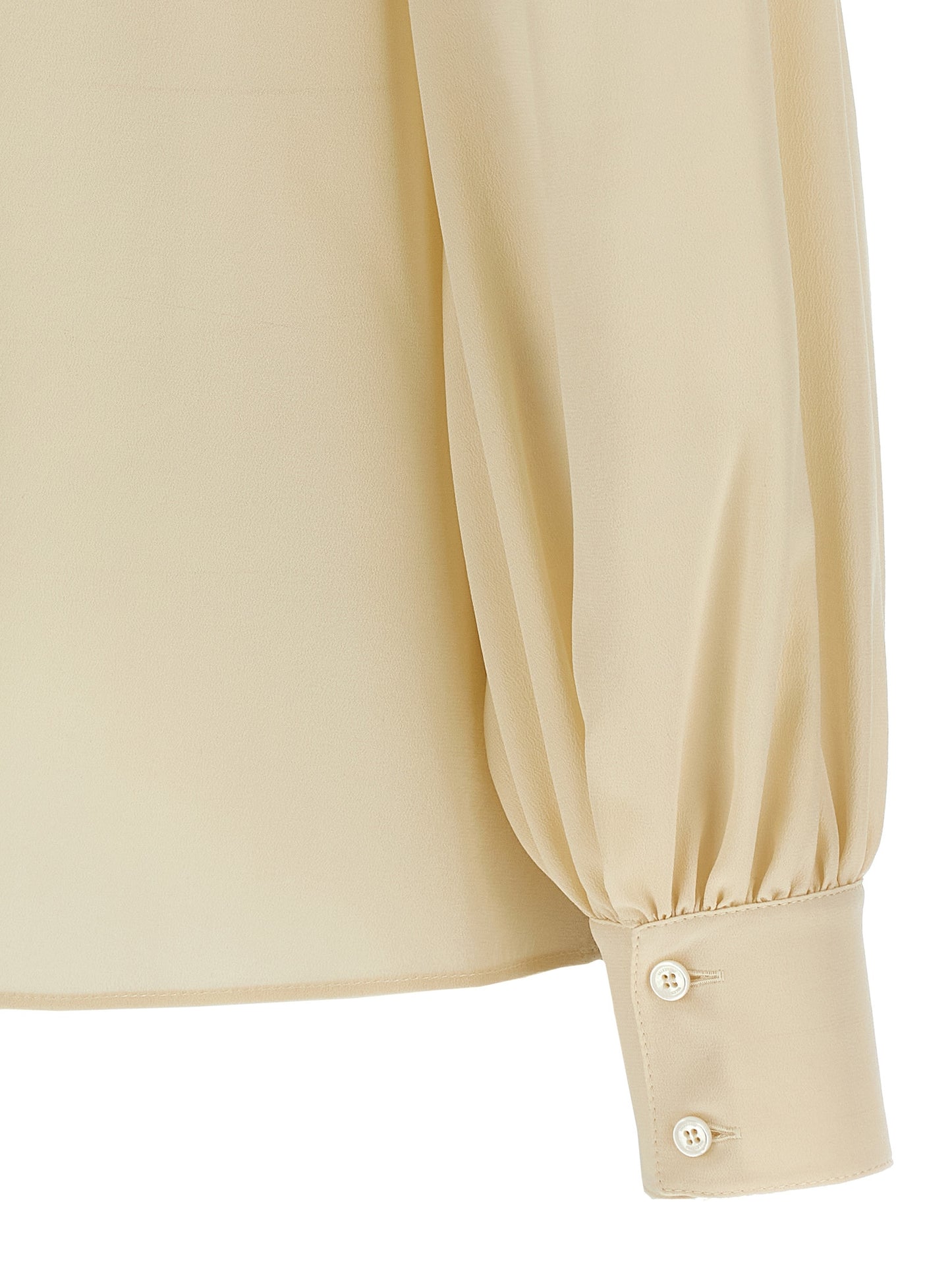 Blouse by Valentino Garavani for women in silk crepe beige showcases a sublime silhouette, artfully detailed with a sublime and for a sophisticated, sublime finish.