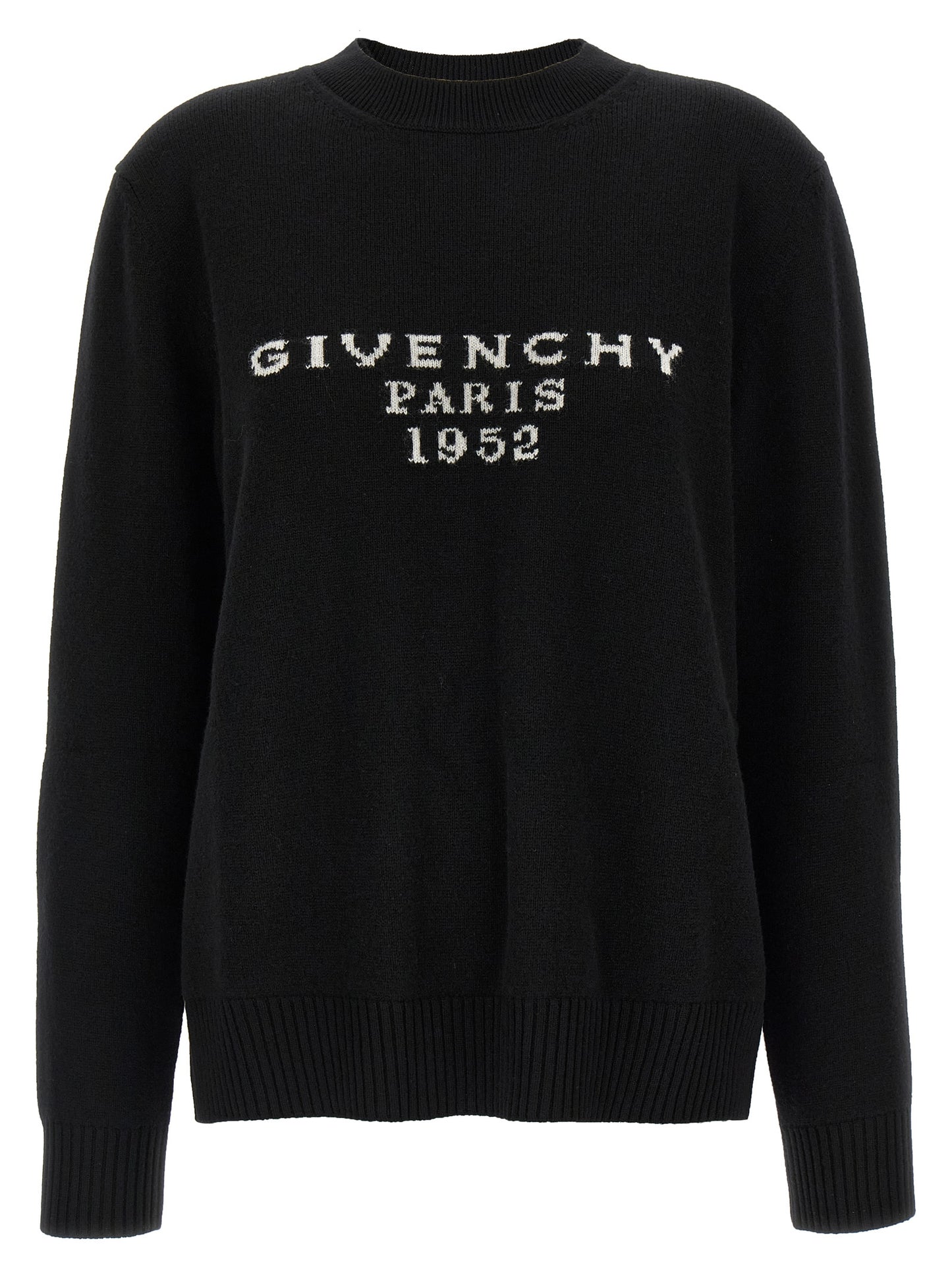 Givenchy Women's Crew Neck Cashmere Cardigan - Black Jacquard