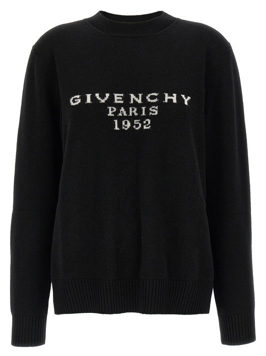 Givenchy Women's Crew Neck Cashmere Cardigan - Black Jacquard