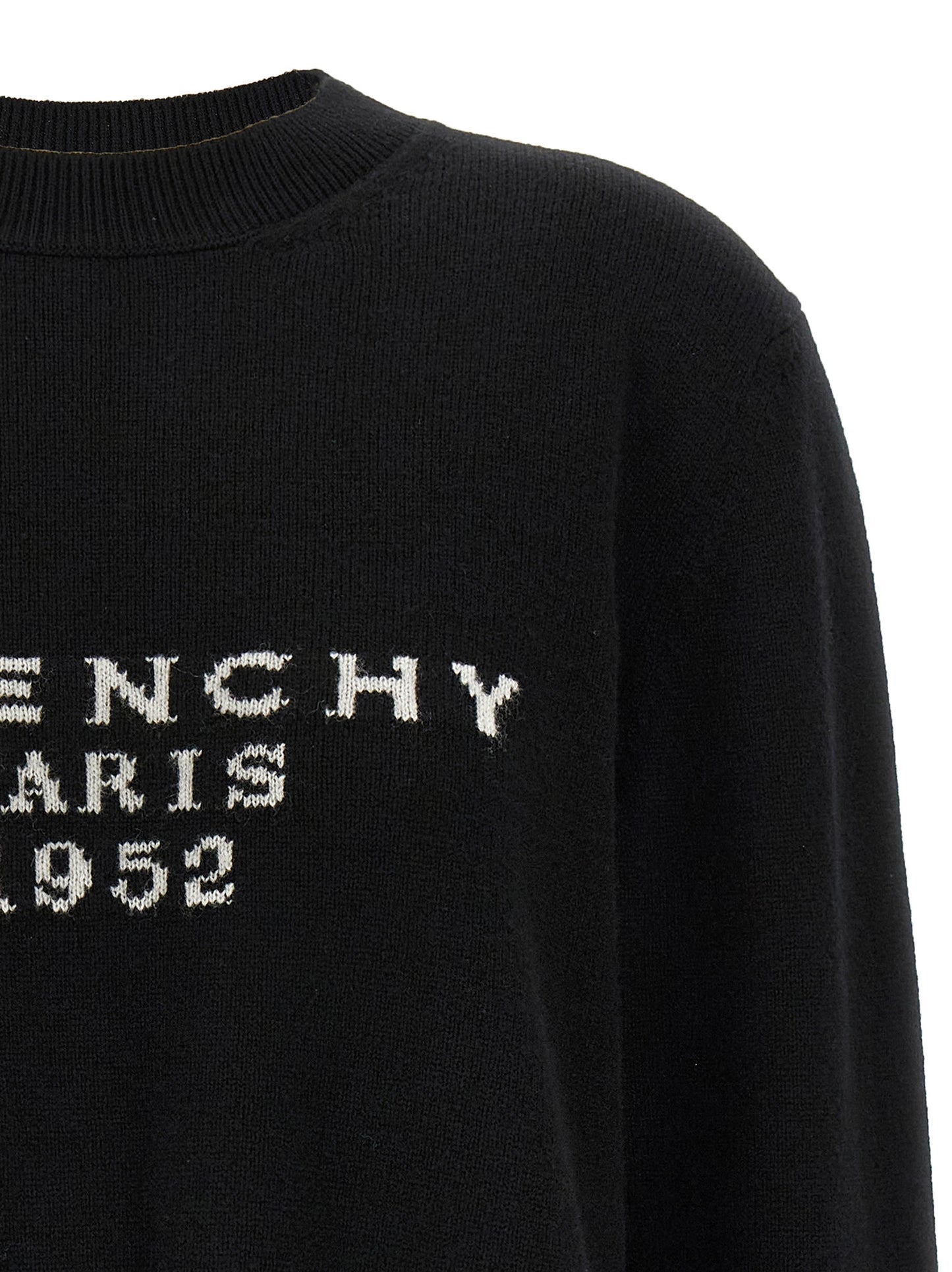Givenchy Women's Crew Neck Cashmere Cardigan - Black Jacquard