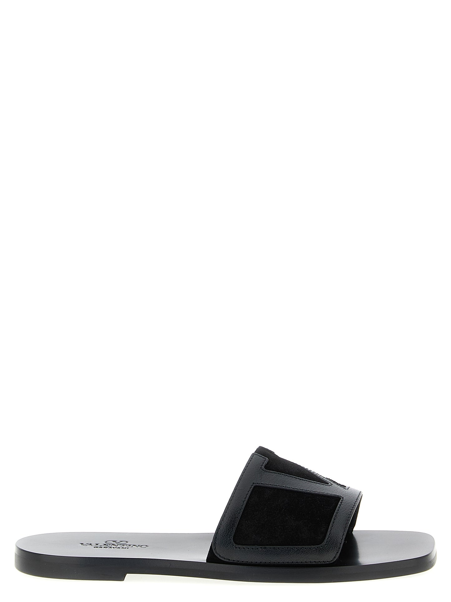 Flat Shoes by Valentino Garavani for men in suede calfskin leather black & signature features an ergonomic silhouette, perfectly showcasing Viva Superstar V Logo Men's Suede Calfskin Leather Flat Shoes with its distinct flat and elegant .