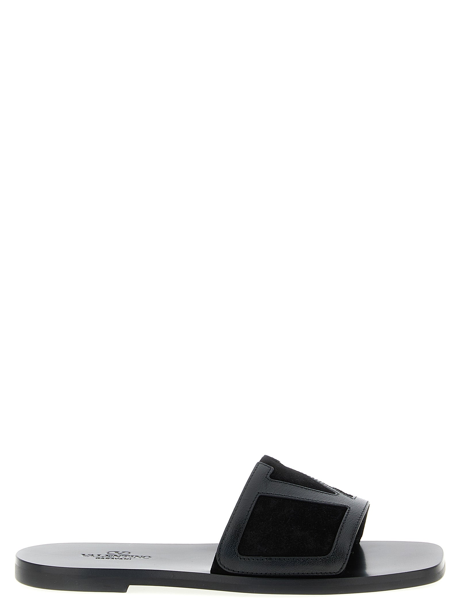Flat Shoes by Valentino Garavani for men in suede calfskin leather black & signature features an ergonomic silhouette, perfectly showcasing Viva Superstar V Logo Men's Suede Calfskin Leather Flat Shoes with its distinct flat and elegant .