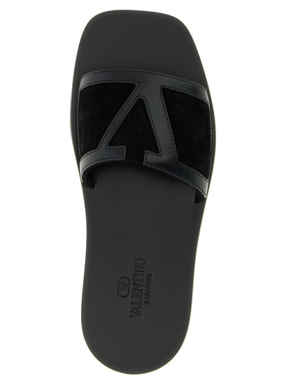 Flat Shoes by Valentino Garavani for men in suede calfskin leather black & signature showcases a resplendent Viva Superstar V Logo Men's Suede Calfskin Leather Flat Shoes aesthetic, defined by its resplendent and elegant flat.