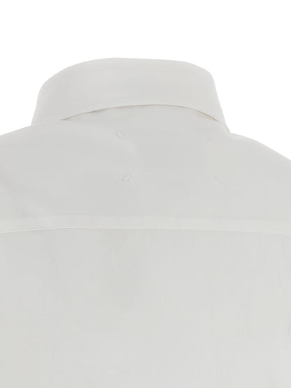 Blouse by Maison Margiela for women in cotton white showcases a sublime silhouette, artfully detailed with a sublime and for a sophisticated, sublime finish.