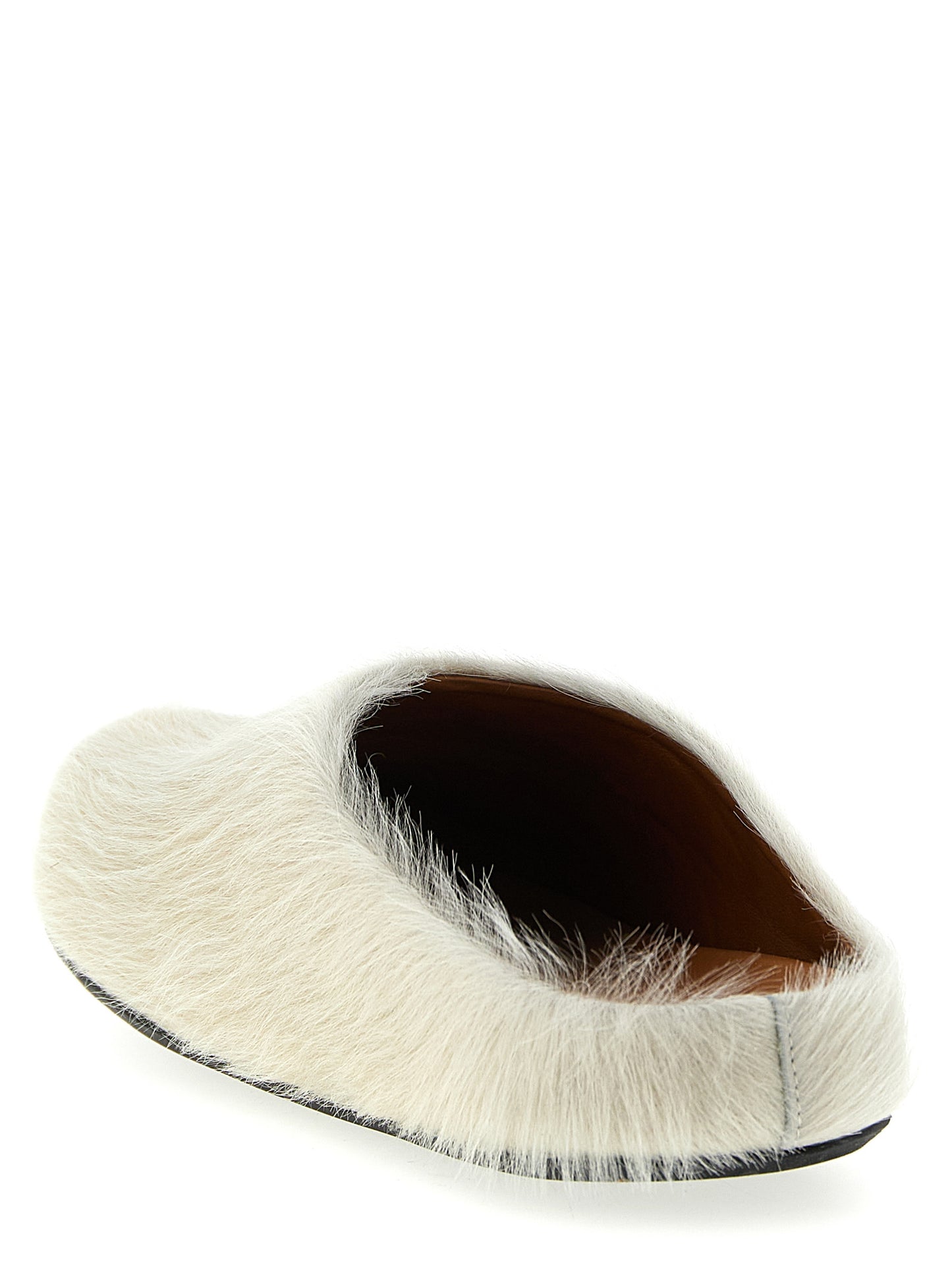 Flat Mule Mules Shoes by Marni for men in bos taurus calfskin leather white features an ergonomic silhouette, perfectly showcasing Men's Bos Taurus Calfskin Leather Flat Mule Mules Shoes with its distinct flat and elegant .