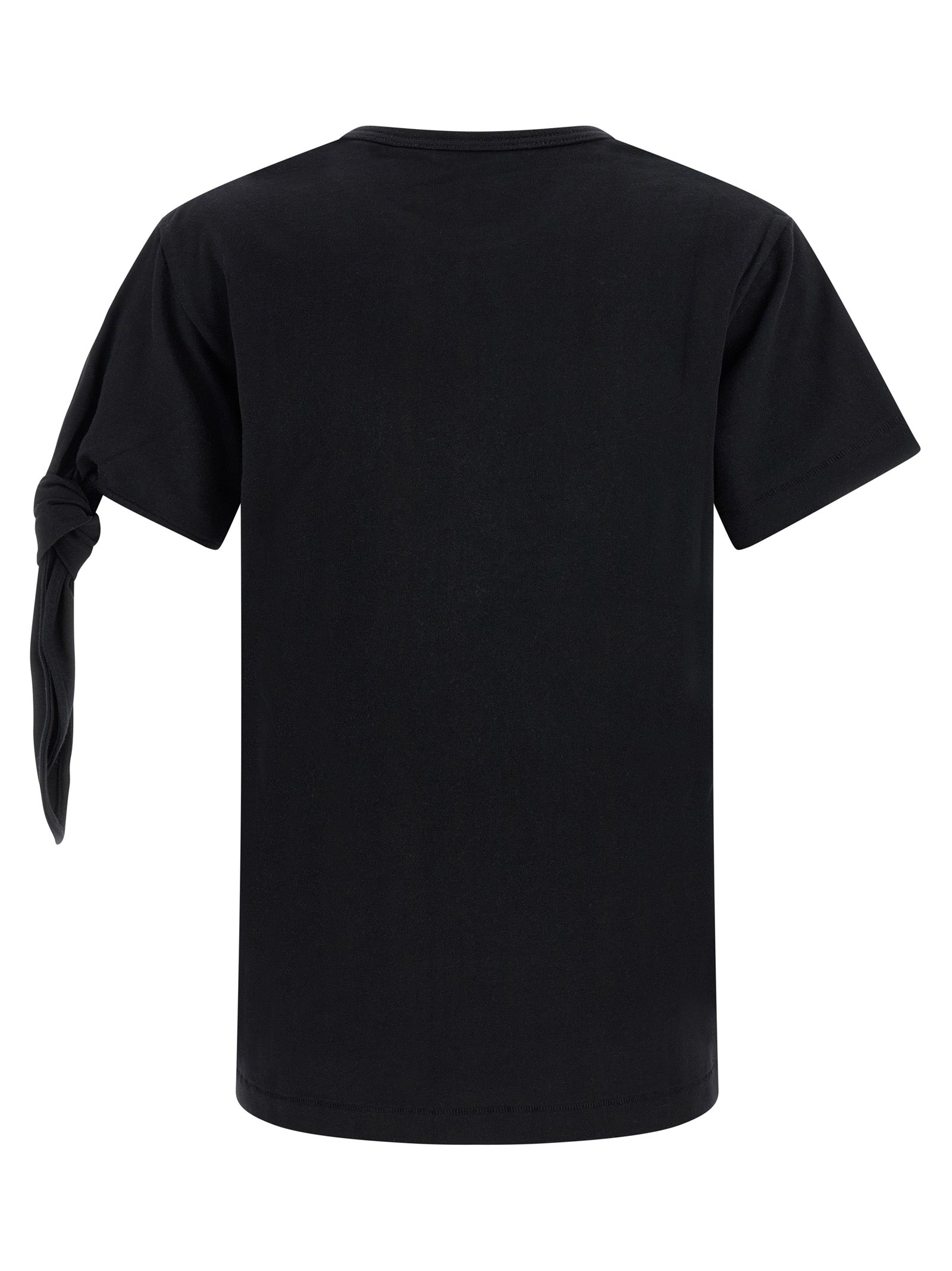 T-Shirt by J.W.Anderson for women in cotton black features an edgy silhouette, meticulously detailed with a sophisticated and crew neckline for a truly edgy finish.