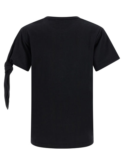T-Shirt by J.W.Anderson for women in cotton black features an edgy silhouette, meticulously detailed with a sophisticated and crew neckline for a truly edgy finish.