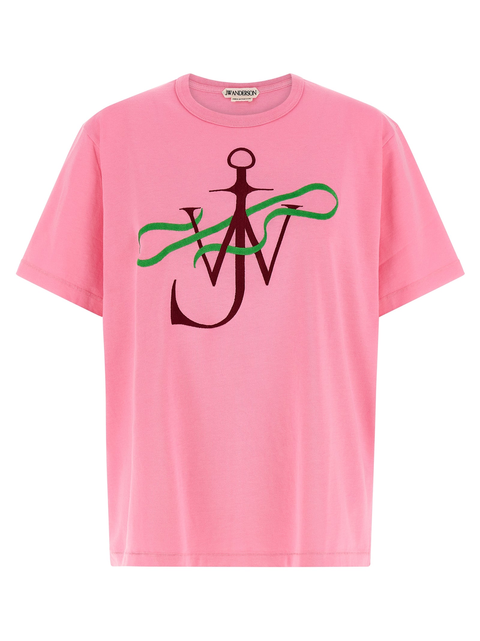 T-Shirt by J.W.Anderson for women in cotton multicolor & pink features an on trend silhouette, perfectly showcasing a on trend short-sleeve and crew neckline for an elevated aesthetic.