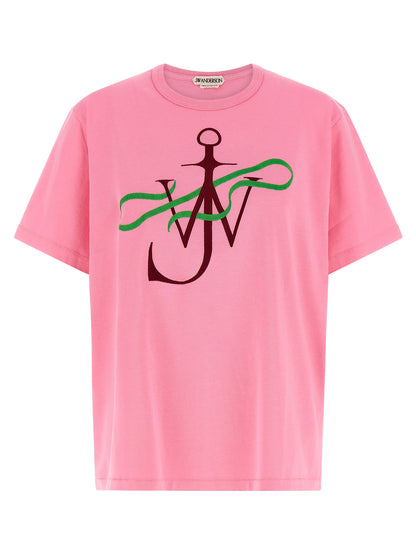 T-Shirt by J.W.Anderson for women in cotton multicolor & pink features an on trend silhouette, perfectly showcasing a on trend short-sleeve and crew neckline for an elevated aesthetic.