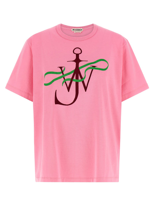 T-Shirt by J.W.Anderson for women in cotton multicolor & pink features an on trend silhouette, perfectly showcasing a on trend short-sleeve and crew neckline for an elevated aesthetic.