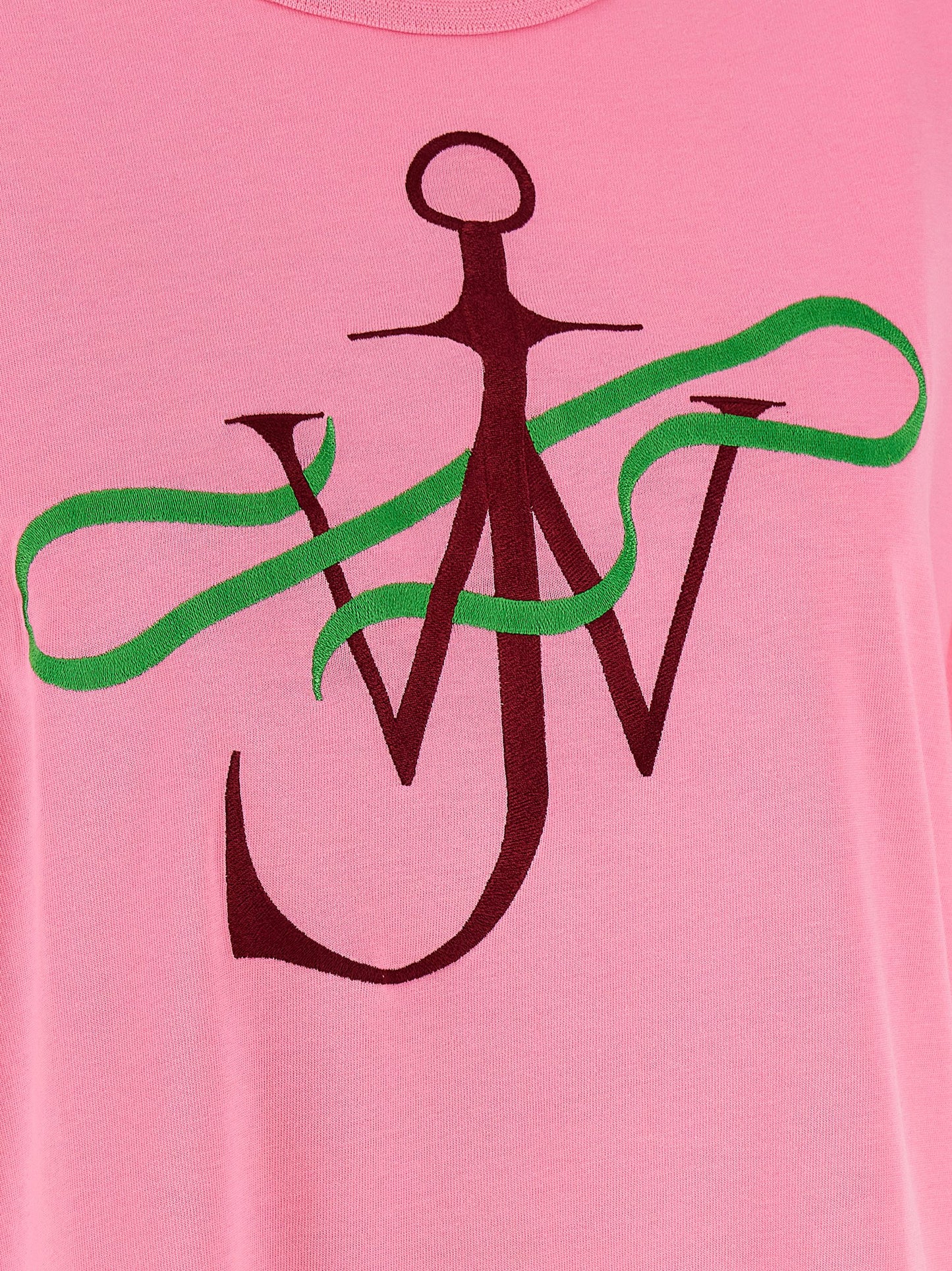 T-Shirt by J.W.Anderson for women in cotton multicolor & pink showcases a chic silhouette, artfully detailed with a chic crew neckline and for a chic finish.