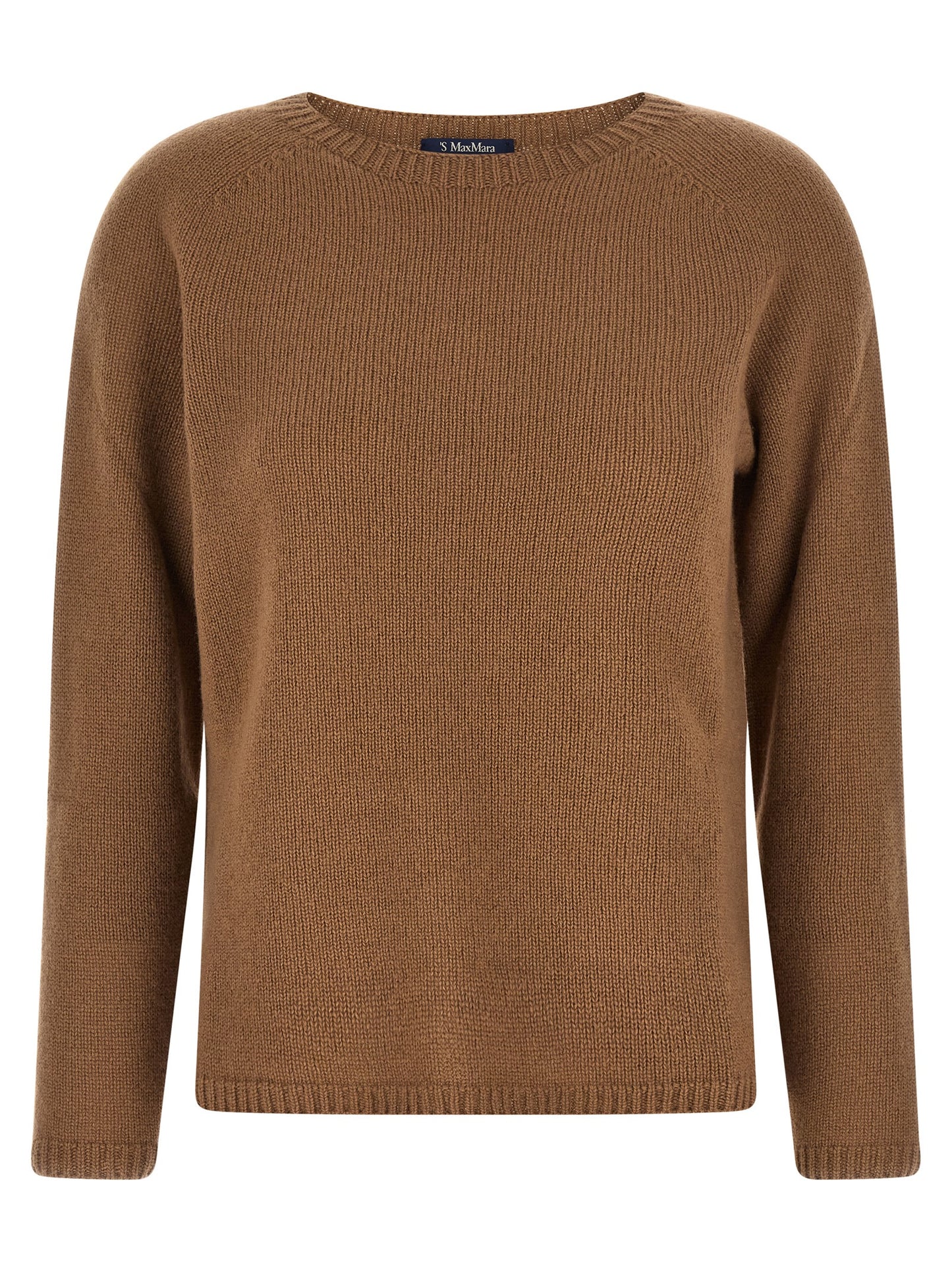 Cardigan by S Max Mara for women in cashmere & polyamide brown features an crisp silhouette, showcasing a sophisticated round neckline and detail for a truly crisp finish.