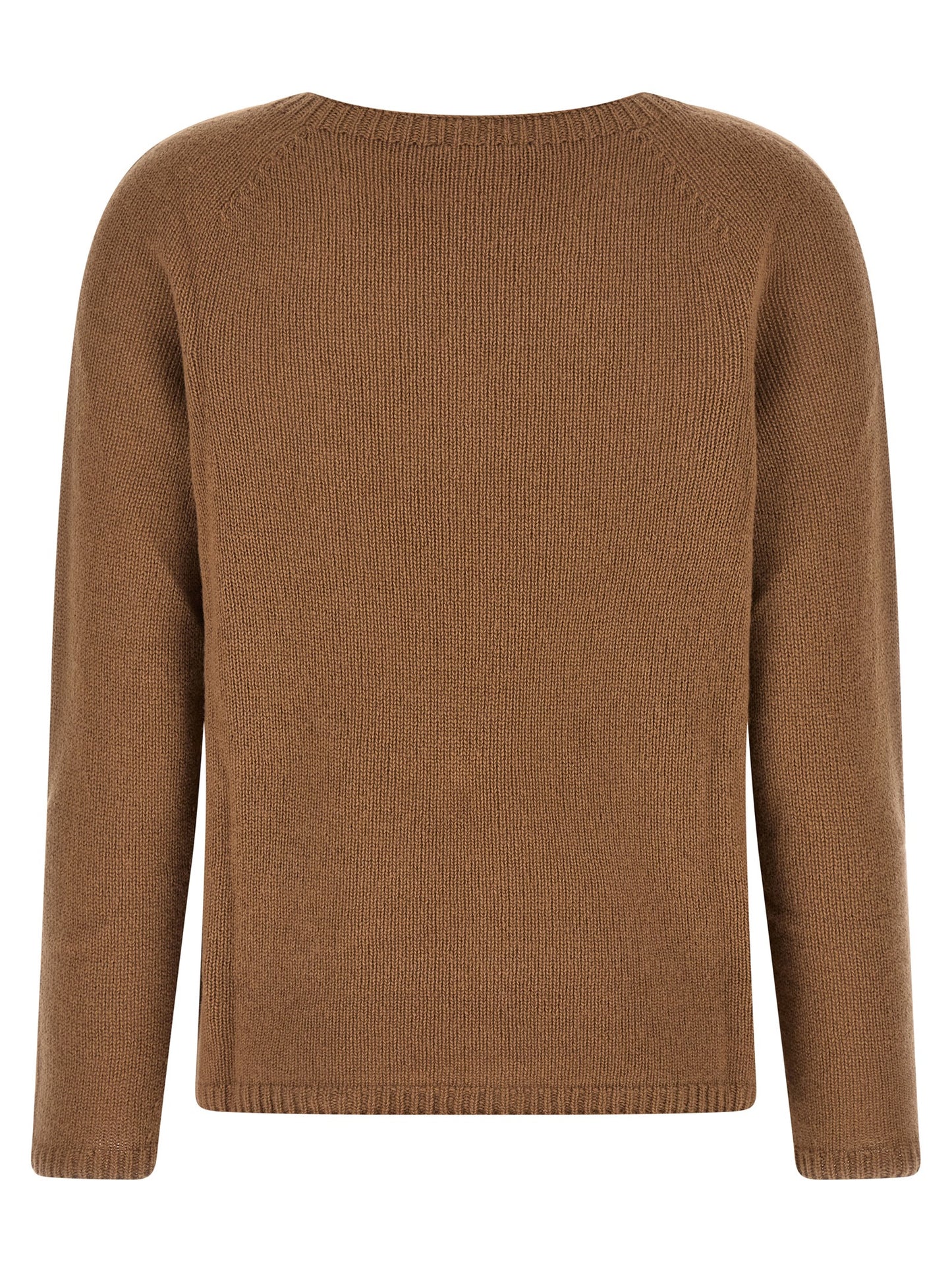 Cardigan by S Max Mara for women in cashmere & polyamide brown showcases a luxurious silhouette, meticulously detailed with a sophisticated round neckline and for a refined finish.