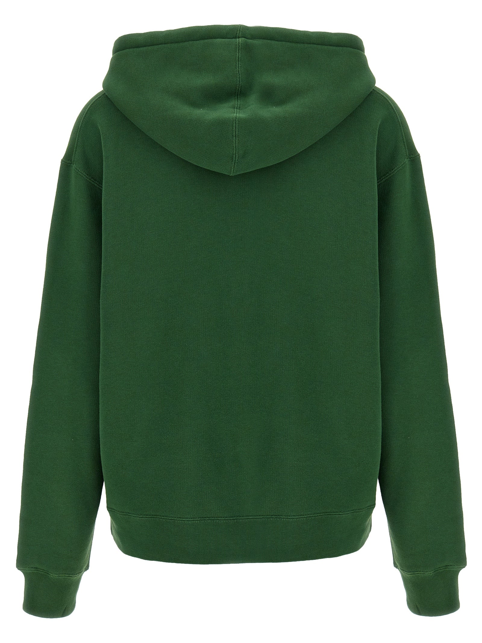 Sweatshirt Hoodie by J.W.Anderson for women in cotton bicolour, green & print features a slouchy chic silhouette, detailed with a slouchy chic and a signature hooded neckline for an elevated aesthetic.