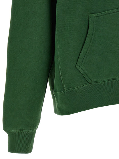 Sweatshirt Hoodie by J.W.Anderson for women in cotton bicolour, green & print showcases a city-ready silhouette, artfully detailed with a signature and for a city-ready finish.