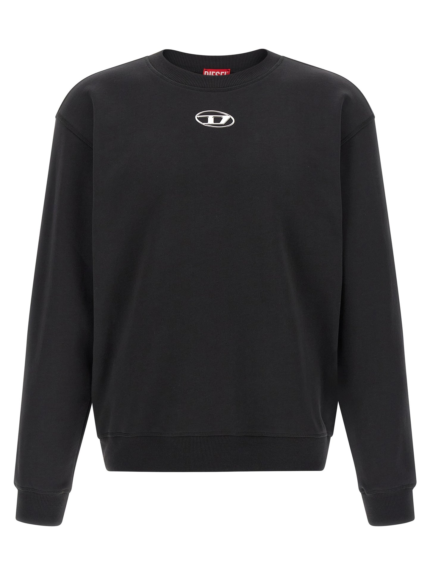 Sweatshirt by Diesel for men in cotton black features an magnificent silhouette, showcasing a sophisticated crew neckline and detail for a truly magnificent finish.