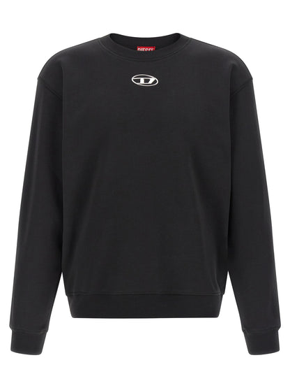 Sweatshirt by Diesel for men in cotton black features an magnificent silhouette, showcasing a sophisticated crew neckline and detail for a truly magnificent finish.