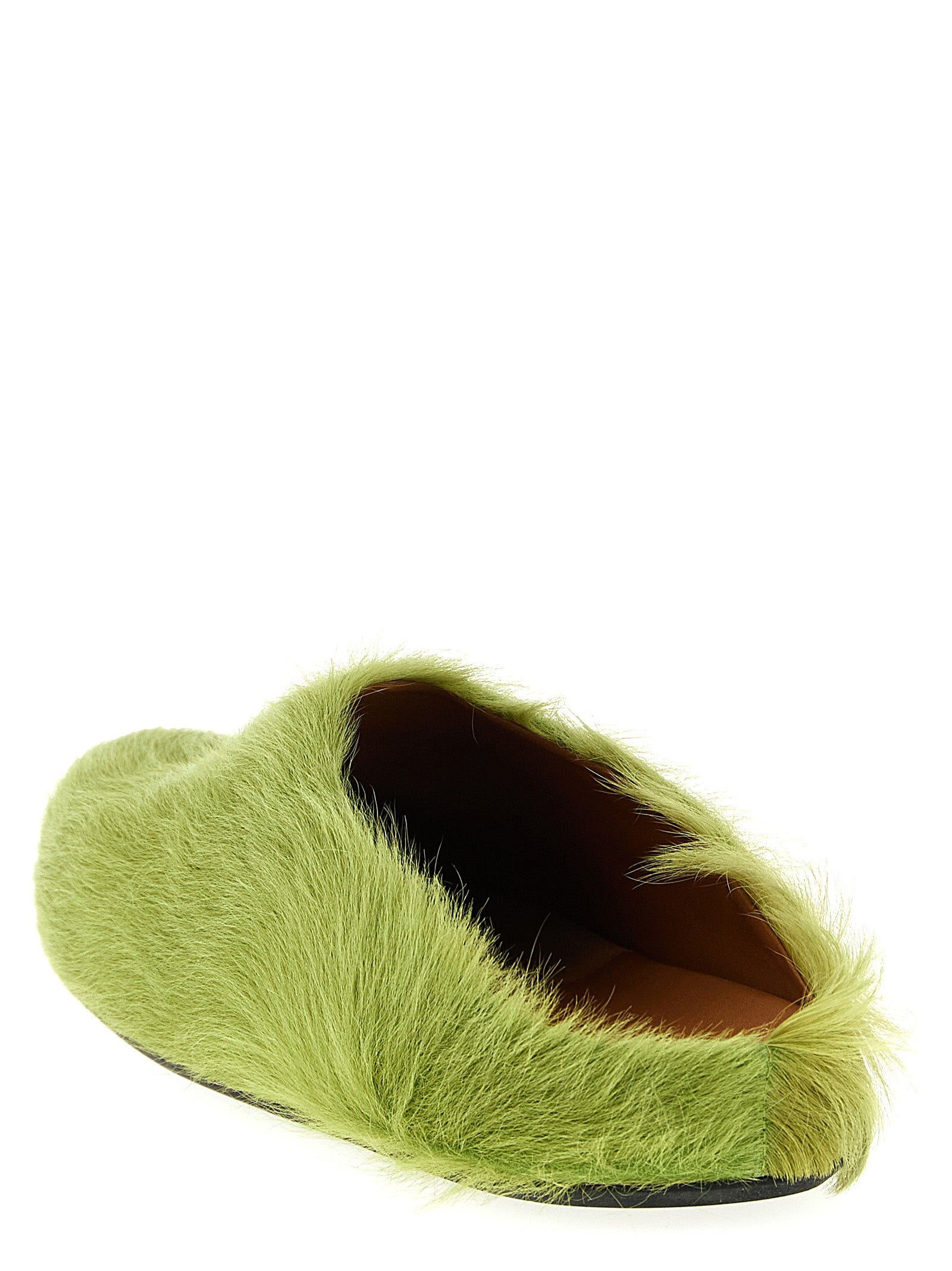 Clogs Flat Shoes by Marni for men in bos taurus calfskin leather bicolour & green features an statuesque silhouette from the Men's Bos Taurus Calfskin Leather Clogs Flat Shoes collection, showcasing a and a statuesque for a statuesque look.