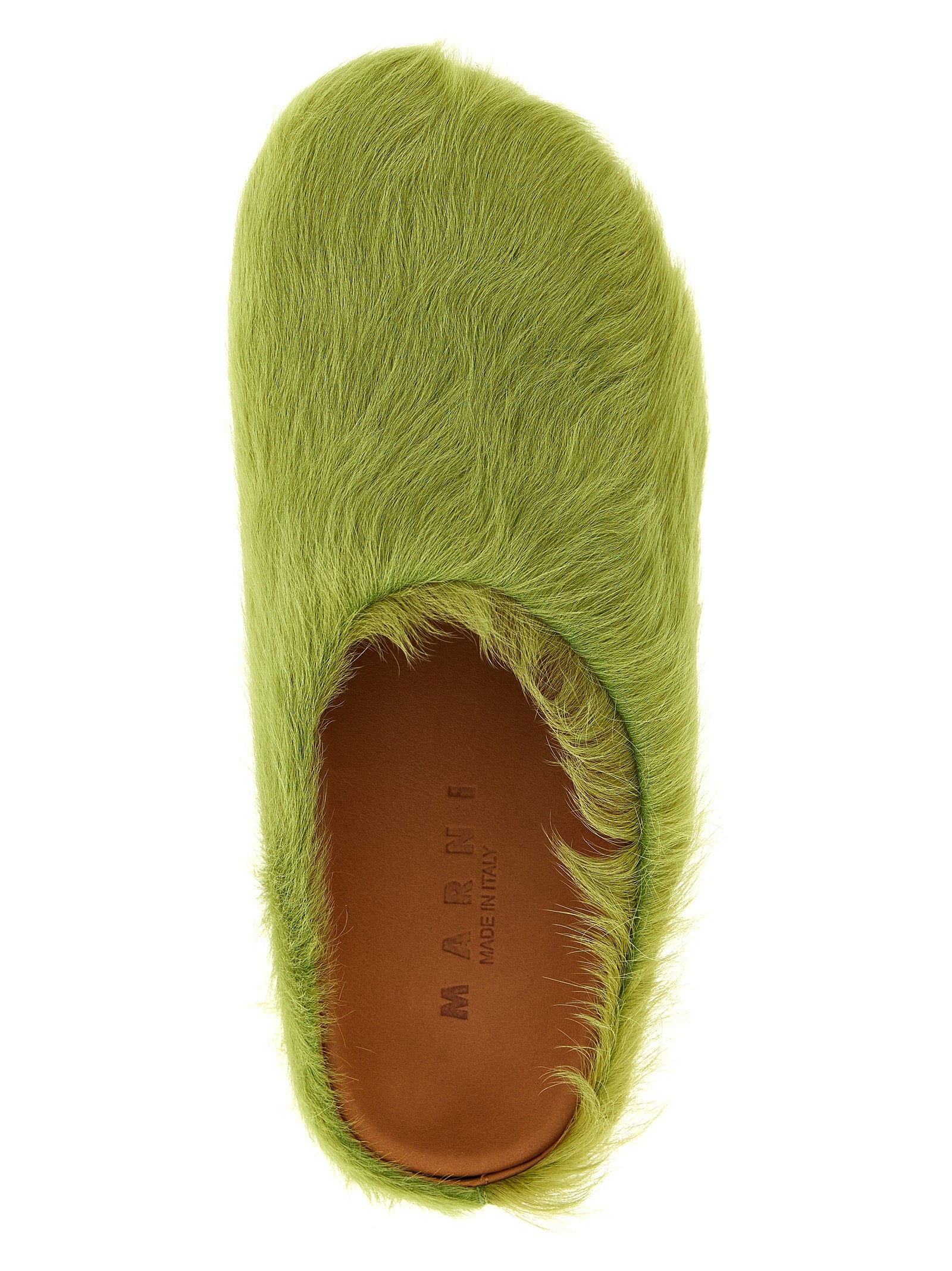 Clogs Flat Shoes by Marni for men in bos taurus calfskin leather bicolour & green features an captivating silhouette, showcasing the captivating style of the Men's Bos Taurus Calfskin Leather Clogs Flat Shoes with its distinct and refined .