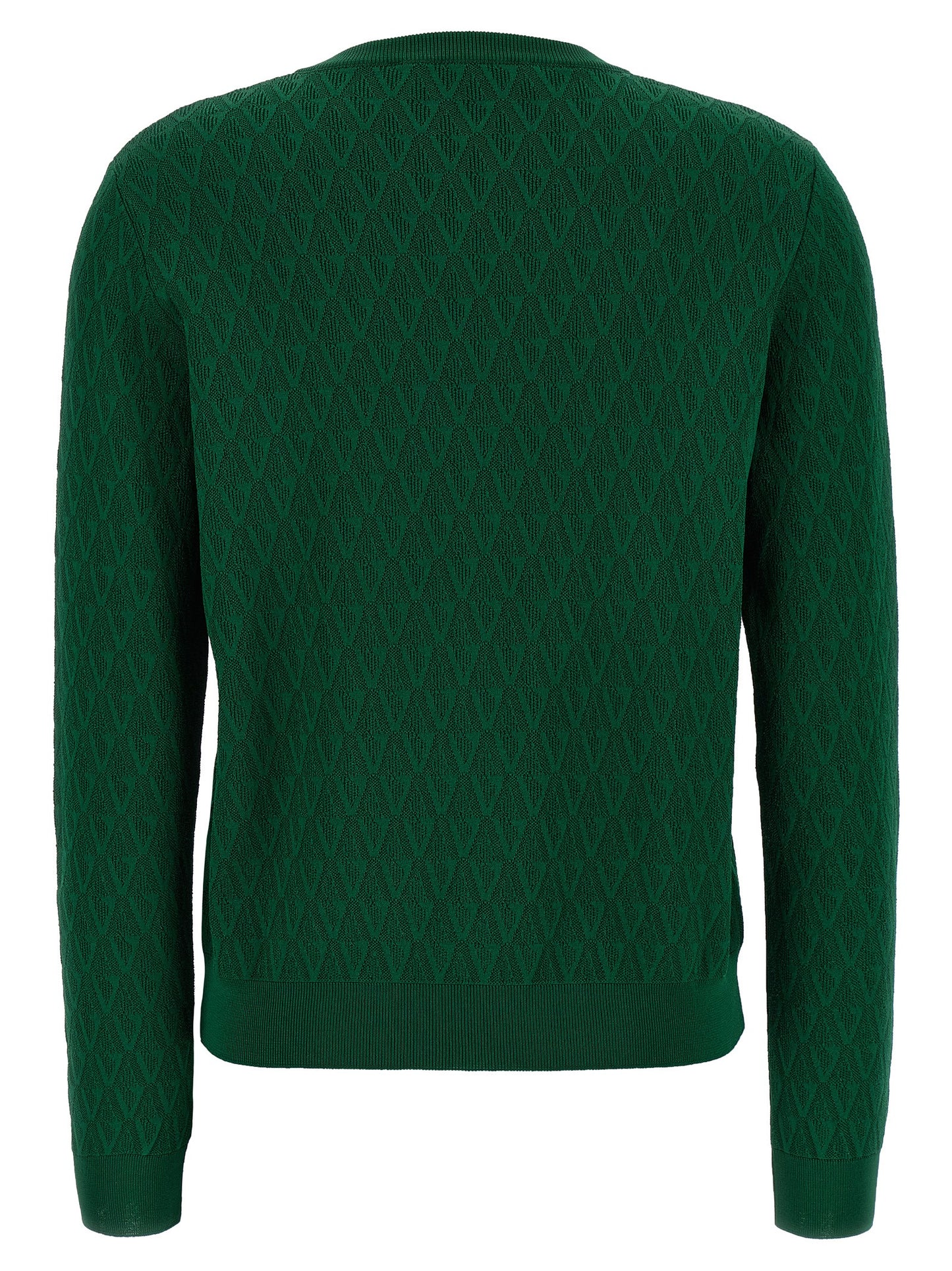 Cardigan by Versace for women in viscose & nylon bicolour, green, patterned & jacquard features an impeccable silhouette, showcasing a sophisticated crew neckline and detail for a truly impeccable finish.