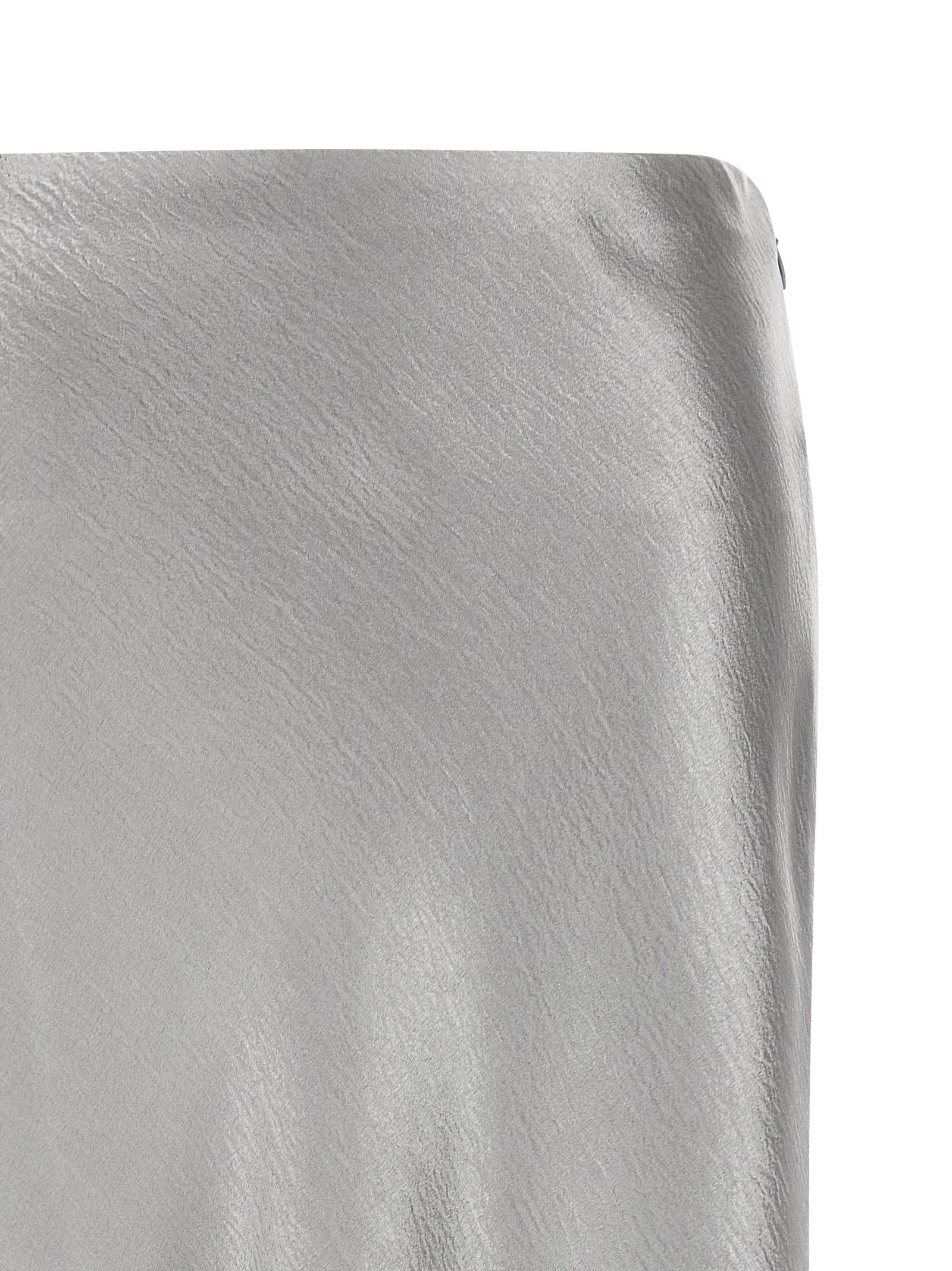 Skirt by Tory Burch for women in silk polyester satin gray features a contoured silhouette from the Women's Flared Silk Polyester Satin Midi Skirt collection, characterized by its contoured midi for a contoured finish.