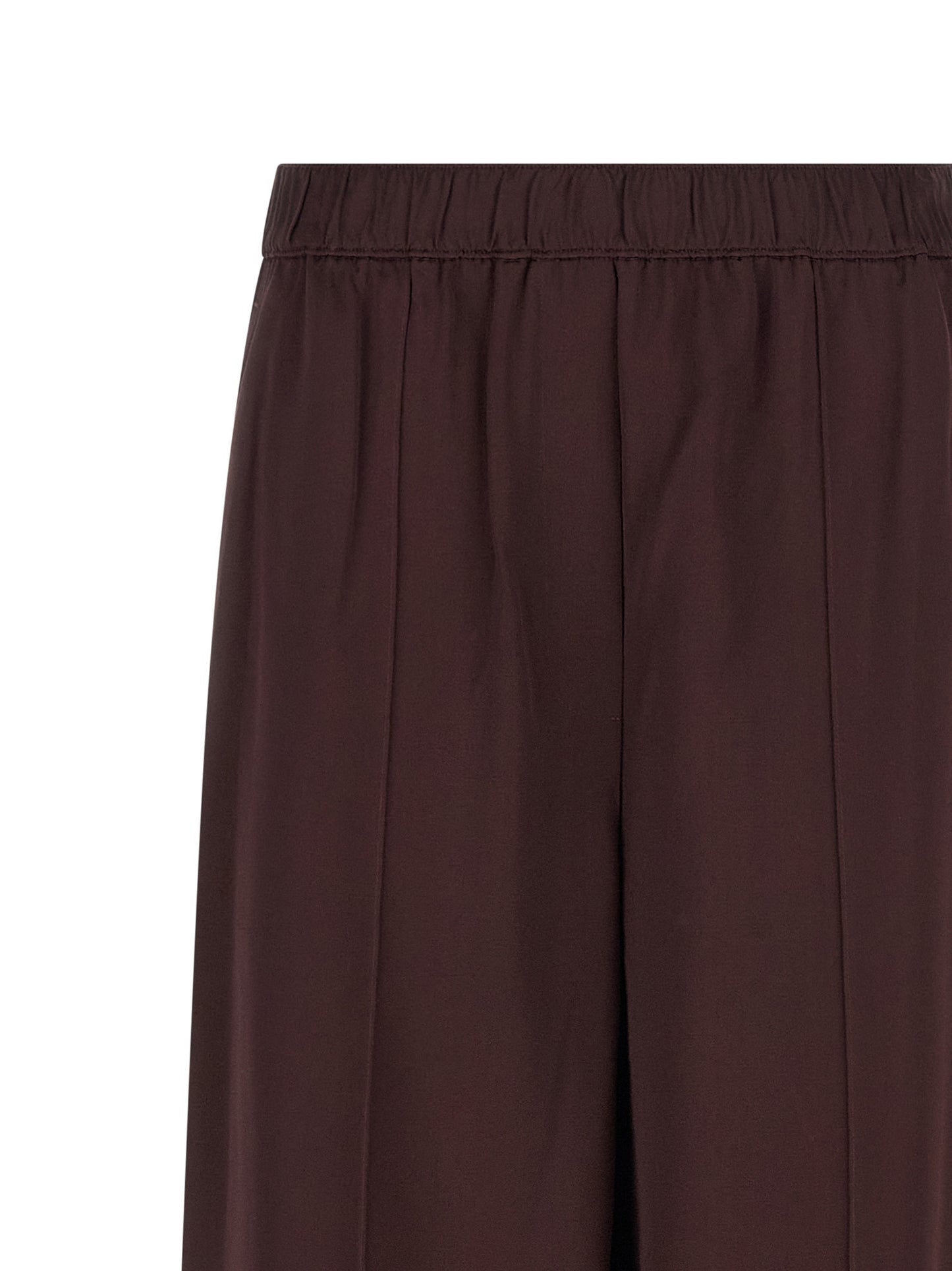 Trousers by Tory Burch for women in viscose bordeaux features a tailored silhouette with a tailored straight-leg, defined by its long and a sophisticated .