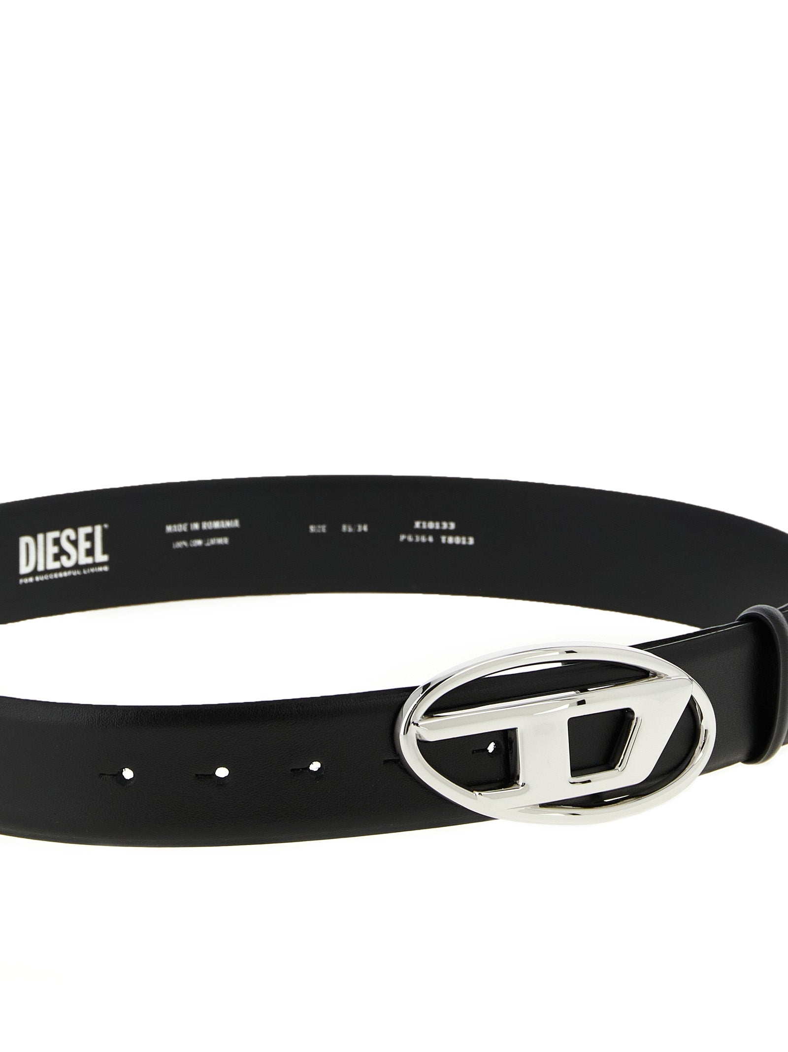 Belt by Diesel for men in polyethylene polyurethane leather black features a artisanal-chic design, artfully capturing the essence of the 1 Dr Polyethylene Polyurethane Leather Belt with a artisanal-chic finish.