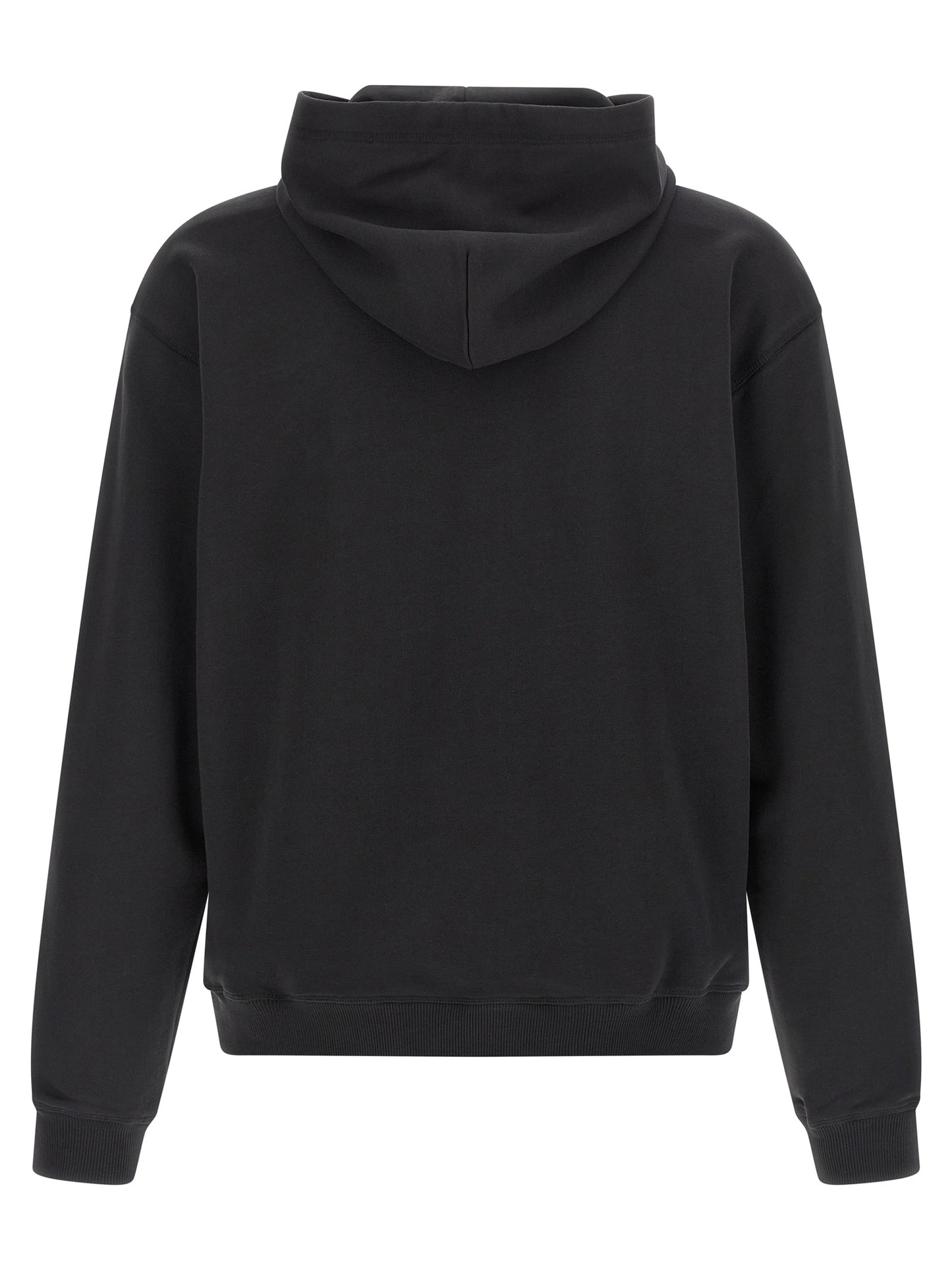 Sweatshirt Hoodie by Diesel for men in cotton black features an dramatic silhouette, showcasing a sophisticated hooded neckline and dramatic for a refined, modern aesthetic.