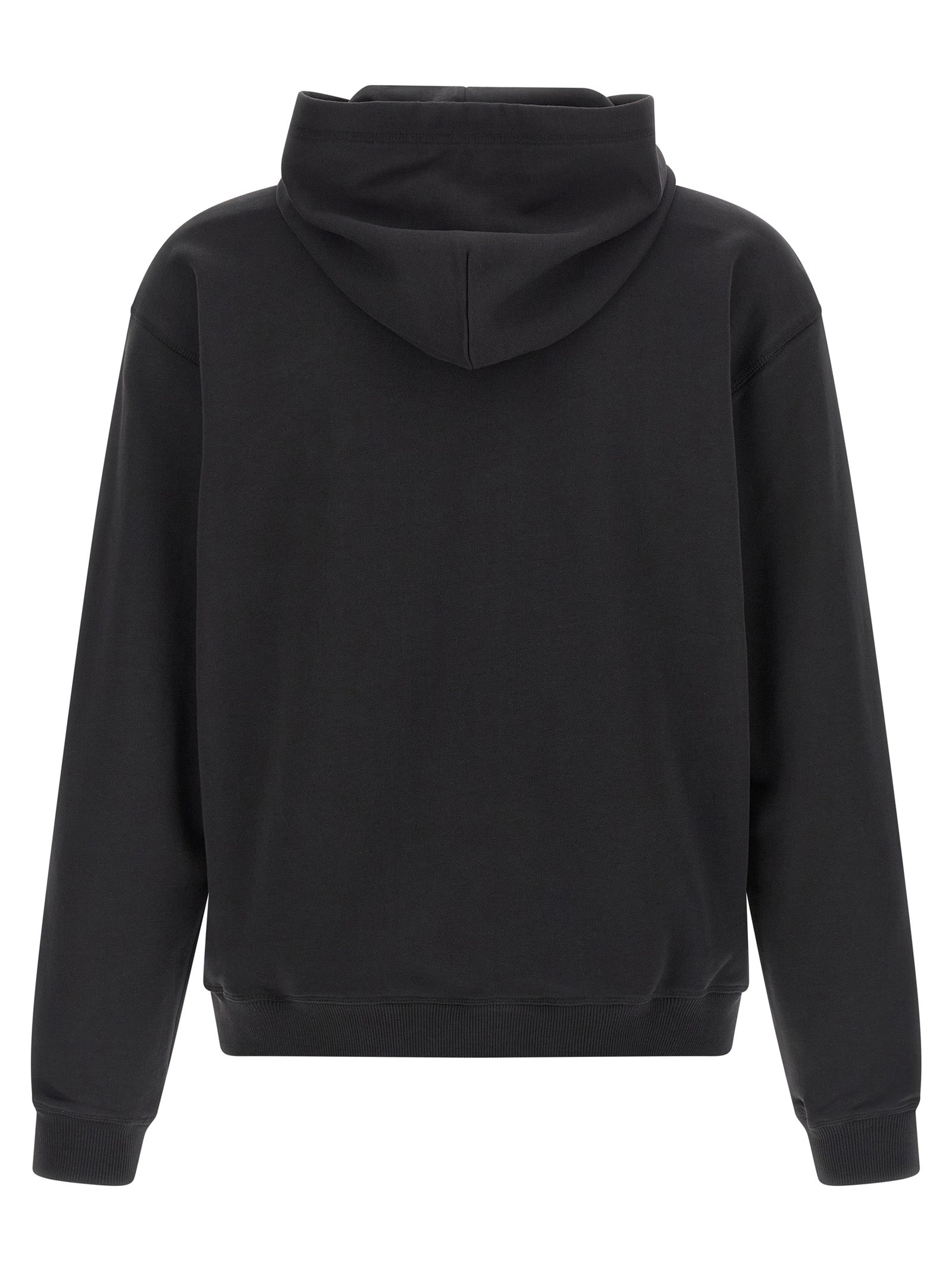 Sweatshirt Hoodie by Diesel for men in cotton black features an dramatic silhouette, showcasing a sophisticated hooded neckline and dramatic for a refined, modern aesthetic.
